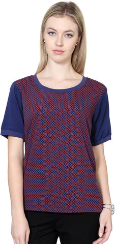 Allen Solly Casual Short Sleeve Printed Women's Top
