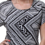 Varanga Casual Short Sleeve Printed Women's Top