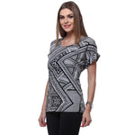 Varanga Casual Short Sleeve Printed Women's Top