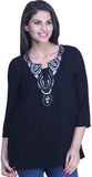 Orous Casual 3/4 Sleeve Printed Women's Top