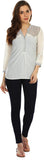 Colors Couture Casual 3/4 Sleeve Solid Women's Top