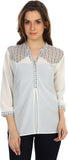 Colors Couture Casual 3/4 Sleeve Solid Women's Top
