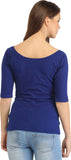 Cation Casual 3/4 Sleeve Solid Women's Top