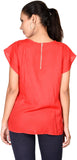 CurVy Q Casual Butterfly Sleeve Solid Women's Top