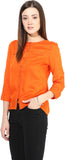 Calgari Casual 3/4 Sleeve Solid Women's Top