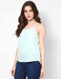 Femella Casual Sleeveless Solid Women's Top