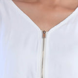 Dewberries Formal 3/4 Sleeve Solid Women's Top