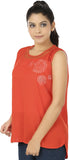 Elmo Casual Sleeveless Solid Women's Top