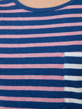 Fabtag Casual Short Sleeve Striped Women's Top