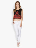 Folklore Festive Sleeveless Solid Women's Top