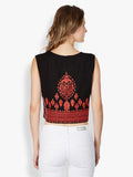 Folklore Festive Sleeveless Solid Women's Top