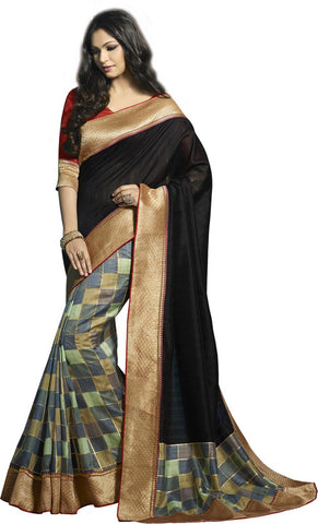 Vipul Saree Printed Bhagalpuri Raw Silk Sari