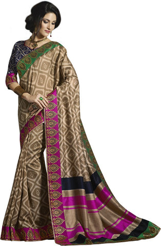 Vipul Saree Printed Bhagalpuri Raw Silk Sari