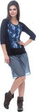 Kaaryah Casual 3/4 Sleeve Printed Women's Top