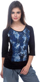 Kaaryah Casual 3/4 Sleeve Printed Women's Top