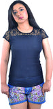 Buenos Dias Casual Short Sleeve Solid Women's Top