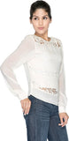 Aaliya Festive Full Sleeve Self Design Women's Top