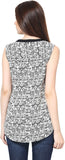 Harpa Casual Sleeveless Printed Women's Top