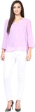 Harpa Casual 3/4 Sleeve Solid Women's Top
