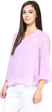 Harpa Casual 3/4 Sleeve Solid Women's Top