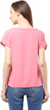 Harpa Casual Short Sleeve Solid Women's Top
