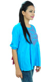 Goodwill Impex Casual 3/4 Sleeve Embroidered Women's Top