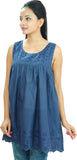 Goodwill Impex Casual Sleeveless Self Design Women's Top