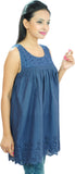Goodwill Impex Casual Sleeveless Self Design Women's Top