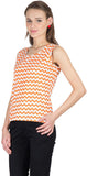 Hypernation Casual Sleeveless Printed Women's Top