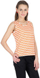 Hypernation Casual Sleeveless Printed Women's Top