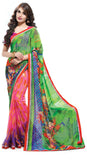 Indianbeauty Self Design, Printed Fashion Georgette Sari