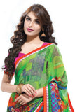 Indianbeauty Self Design, Printed Fashion Georgette Sari