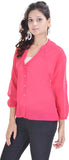 Fantasy Ika Casual 3/4 Sleeve Self Design Women's Top