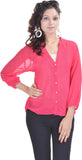 Fantasy Ika Casual 3/4 Sleeve Self Design Women's Top