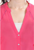 Fantasy Ika Casual 3/4 Sleeve Self Design Women's Top