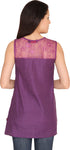 Bedazzle Casual Sleeveless Solid Women's Top