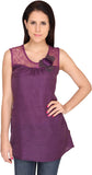 Bedazzle Casual Sleeveless Solid Women's Top