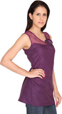 Bedazzle Casual Sleeveless Solid Women's Top
