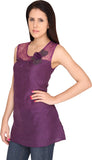 Bedazzle Casual Sleeveless Solid Women's Top