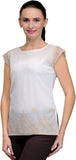 Hichkii Casual Cape Sleeve Embroidered Women's Top