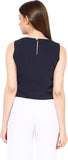 Miss Chase Casual Sleeveless Solid Women's Top