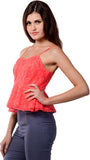 Miss Chase Casual Sleeveless Solid Women's Top