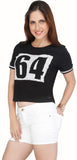Meish Casual Short Sleeve Embellished Women's Top
