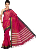 Pavechas Solid, Striped Mangalagiri Cotton Sari
