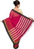 Pavechas Solid, Striped Mangalagiri Cotton Sari