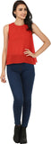Forever Fashion Casual Sleeveless Solid Women's Top