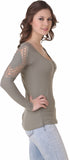 NOD Casual Full Sleeve Solid Women's Top