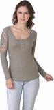 NOD Casual Full Sleeve Solid Women's Top