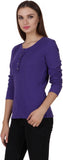 One Femme Formal, Party Full Sleeve Solid Women's Top