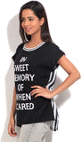 People Casual Short Sleeve Printed Women's Top